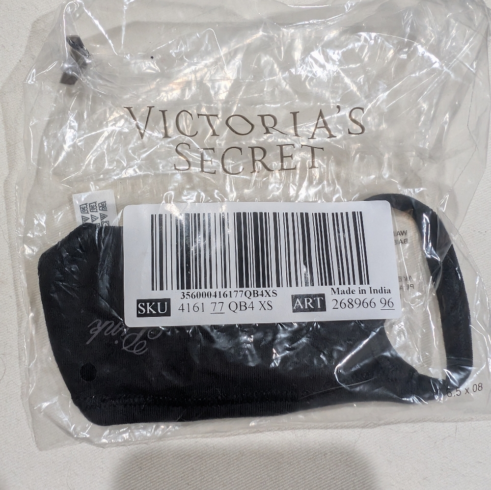 PINK Victoria's Secret Black V-String Panties